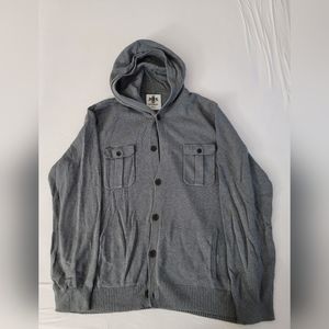 XL Men's Sweater - Hooded - Express - Gray